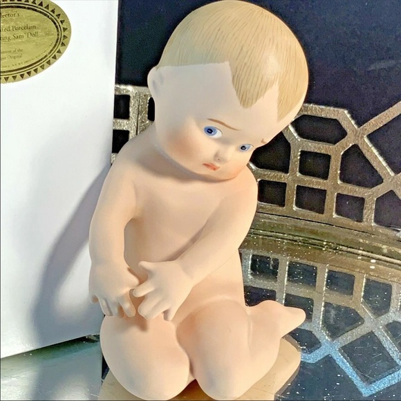 Pouting Sam Doll Hand Painted Porcelain Bisque Shackman Vintage NOS #N1 - Picture 2 of 8